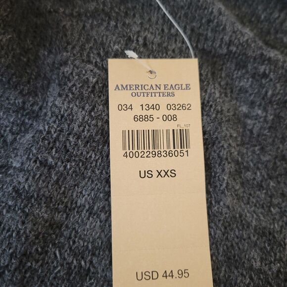 NWT American Eagle Outfitters Hooded Cardigan  Open Front Gray Womens Size XXS - Picture 5 of 6